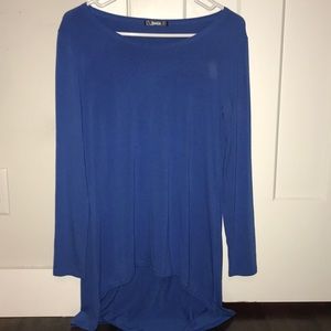 blue long sleeve top